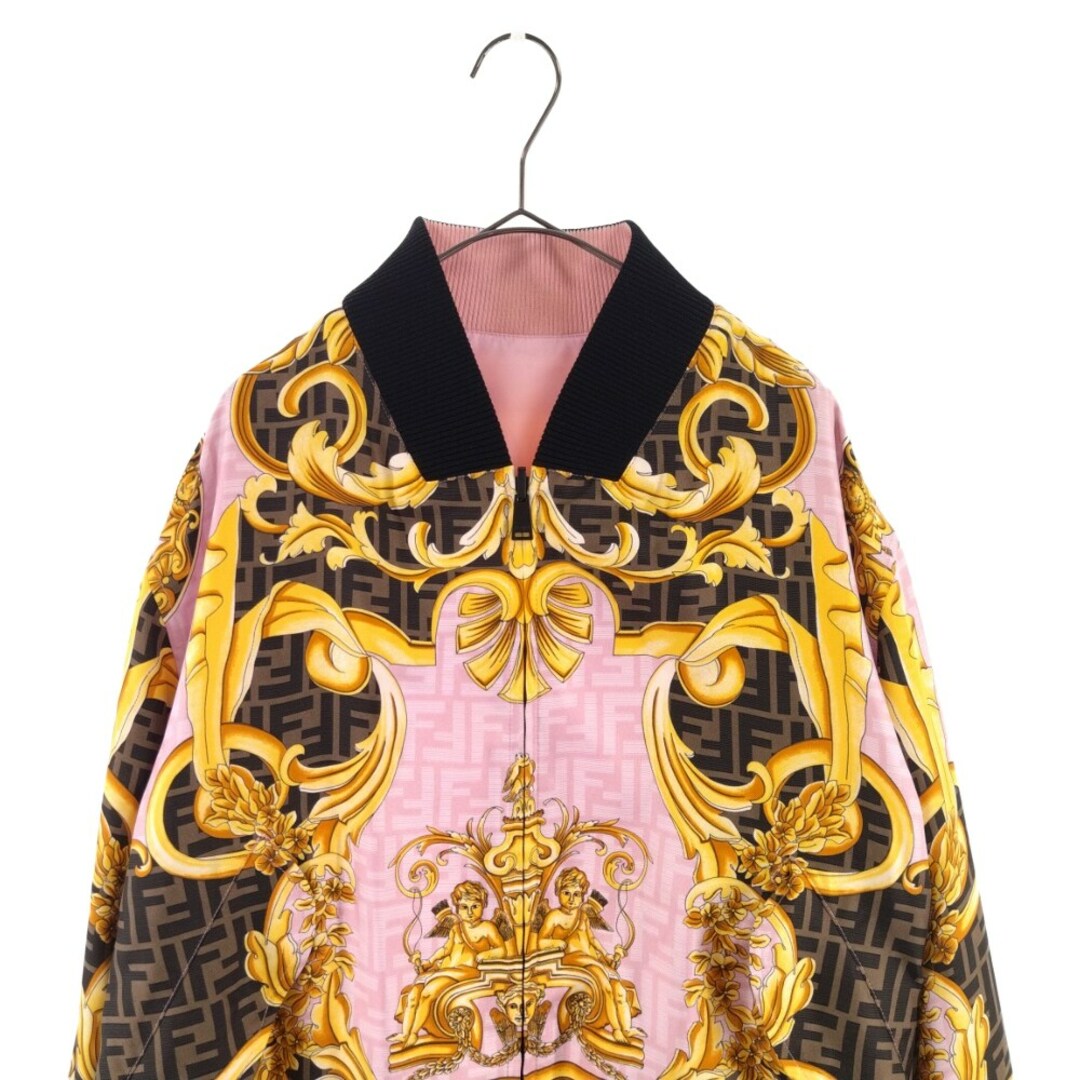 FENDI フェンディ ×VERSACE Fendace Silk Bomber Jacket Multi ヴェルサーチェ フェンダーチェ ズッカ柄  シルク リバーシブルボンバージャケット マルチ FW1091 AJN8 F1H3U