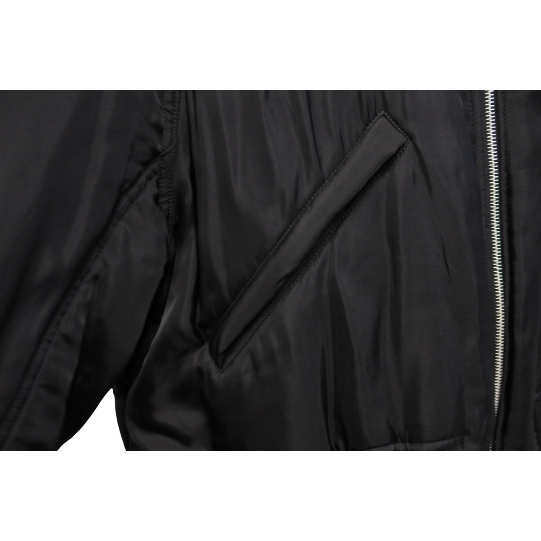 JILSANDER ジルサンダー ジッパーボンバージャケット イタリア製 コットン ブラック シルバー金具 サイズ48 美品 中古 46342
