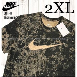 ナイキ(NIKE)の2XL NIKE ナイキ Dri-FIT ウォッシュプリント 半袖 Tシャツ(Tシャツ/カットソー(半袖/袖なし))