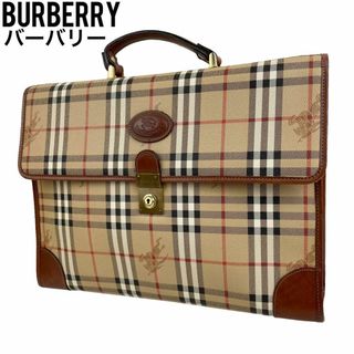 バーバリー(BURBERRY)の良品　Burberry バーバリー ビジネスバッグ　ノバチェック PVC レザー(ビジネスバッグ)