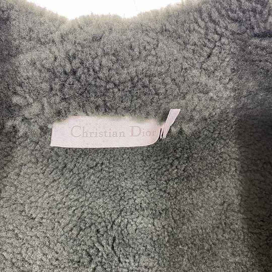 Christian Dior(クリスチャンディオール)の美品 クリスチャンディオール 羊革 ムートンコート アウター レザーパイピング レディースのジャケット/アウター(ムートンコート)の商品写真