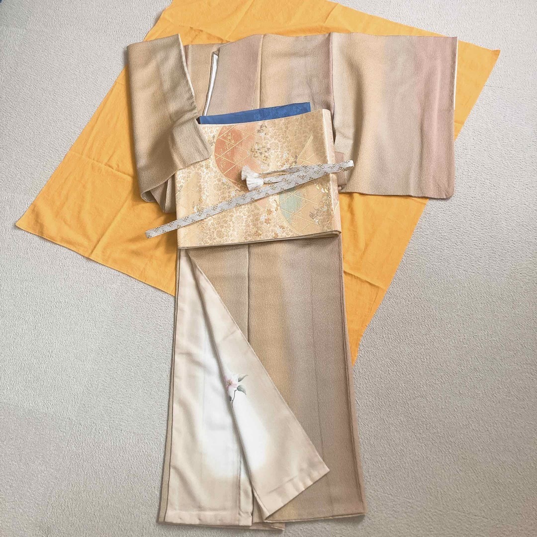 美品【高級】着物 袷 一つ紋付 - 着物