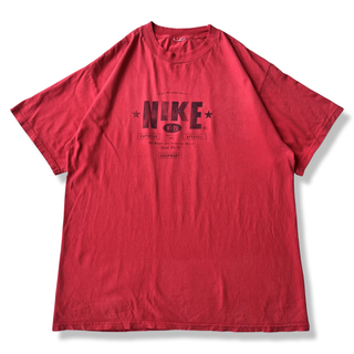 ナイキ(NIKE)の【ヴィンテージ】90s NIKE ブロック体ロゴプリント 半袖Tシャツ 赤(Tシャツ/カットソー(半袖/袖なし))