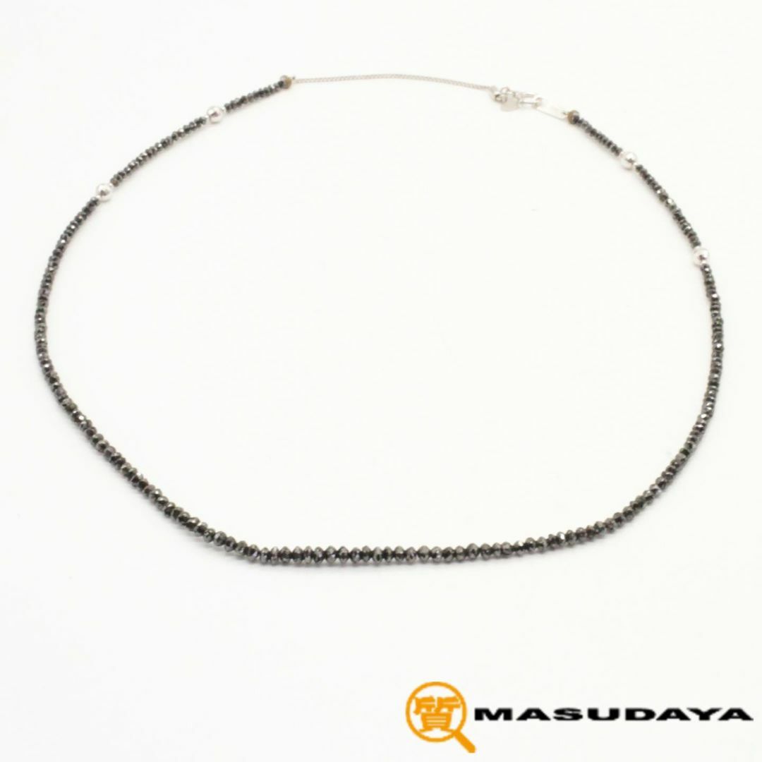 ブラックダイヤモンド ミラーボールネックレス20.00ct/K18WG【美品】 | フリマアプリ ラクマ