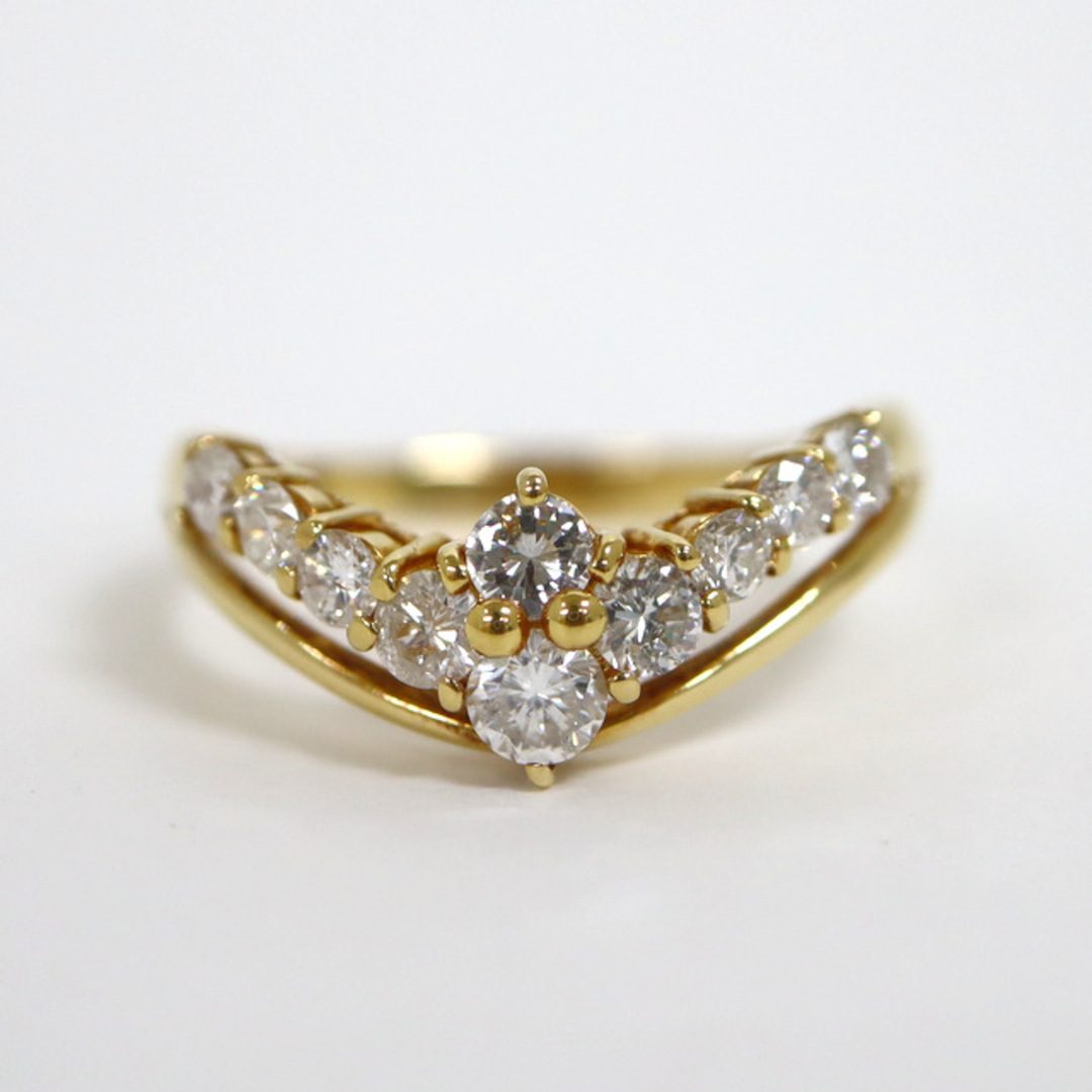 【Jewelry】K18YG デザインリング ダイヤモンド D:1.00ct 22.0号 3.9g【中古】/hm08702kt レディースのアクセサリー(リング(指輪))の商品写真