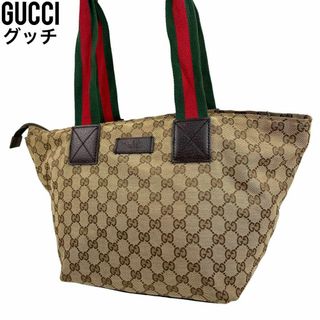 グッチ(Gucci)の✨良品　GUCCI グッチ トートバッグ　GGキャンバス　シェリーライン　手提げ(トートバッグ)