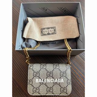 グッチ(Gucci)のご専用です　新品 GUCCIバレンシアガ コラボ 正規品 チェーン ウォレット(財布)