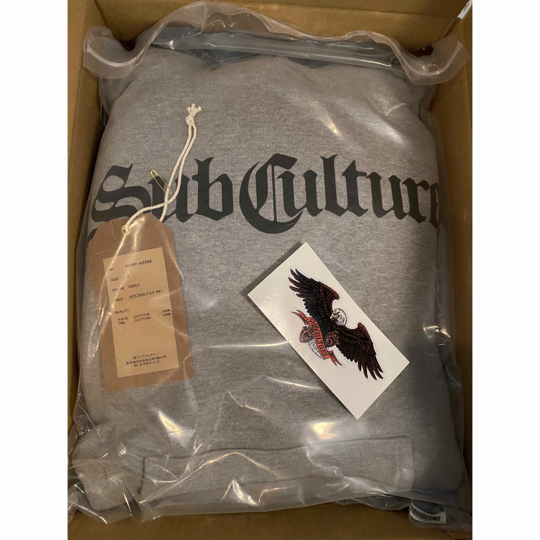 史上最も激安】 SUBCULTURE OLD ENGLISH HOODIE GRAY -パーカー