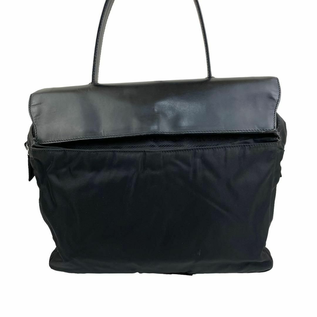 PRADA(プラダ)の✨良品　PRADA プラダ　ハンドバッグ　ブラック　黒　ナイロン　カーフ　手提げ レディースのバッグ(ハンドバッグ)の商品写真