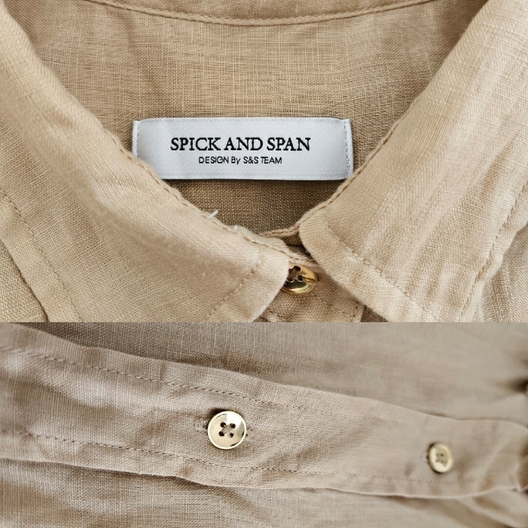 Spick & Span(スピックアンドスパン)のSpick & Span  シャツ スピックアンドスパン リネンシャツ リネン レディースのトップス(シャツ/ブラウス(長袖/七分))の商品写真