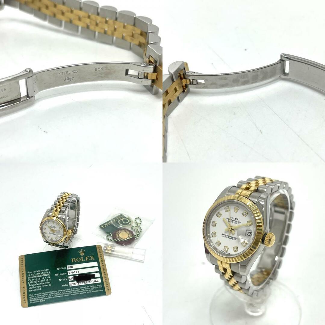 ROLEX(ロレックス)のロレックス ROLEX デイトジャスト 10Pダイヤ 179173G 自動巻き 腕時計 SS/18K シルバー/ゴールド 美品 レディースのファッション小物(腕時計)の商品写真