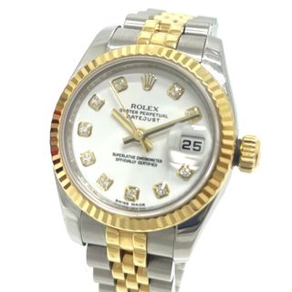 ロレックス(ROLEX)のロレックス ROLEX デイトジャスト 10Pダイヤ 179173G 自動巻き 腕時計 SS/18K シルバー/ゴールド 美品(腕時計)