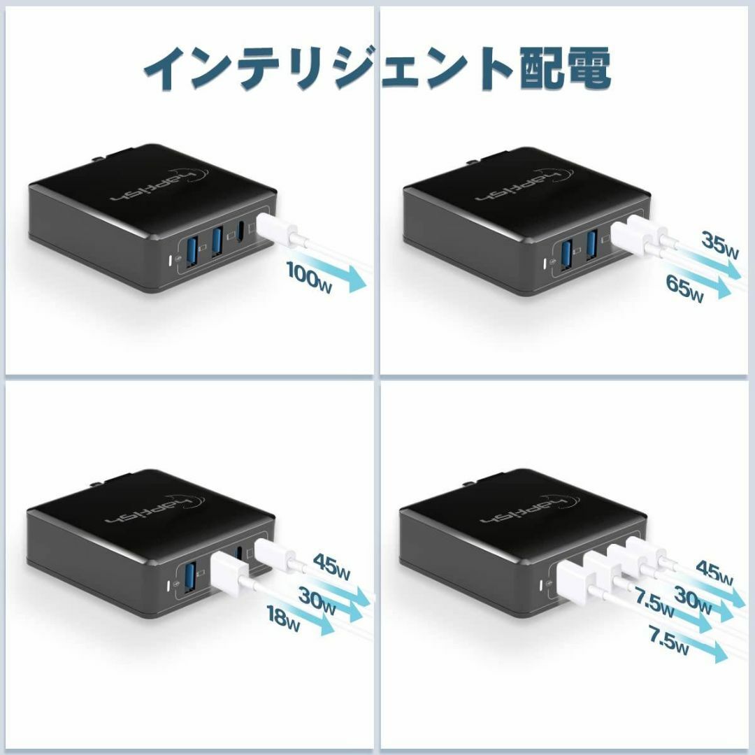 幅広い互換性 超小型 急速充電器 Type-Cケーブル付属-