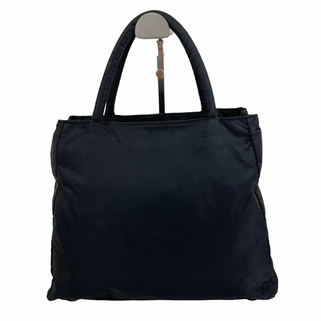 ✨良品 PRADA プラダ ハンドバッグ ブラック 黒 ナイロン ロゴプレート