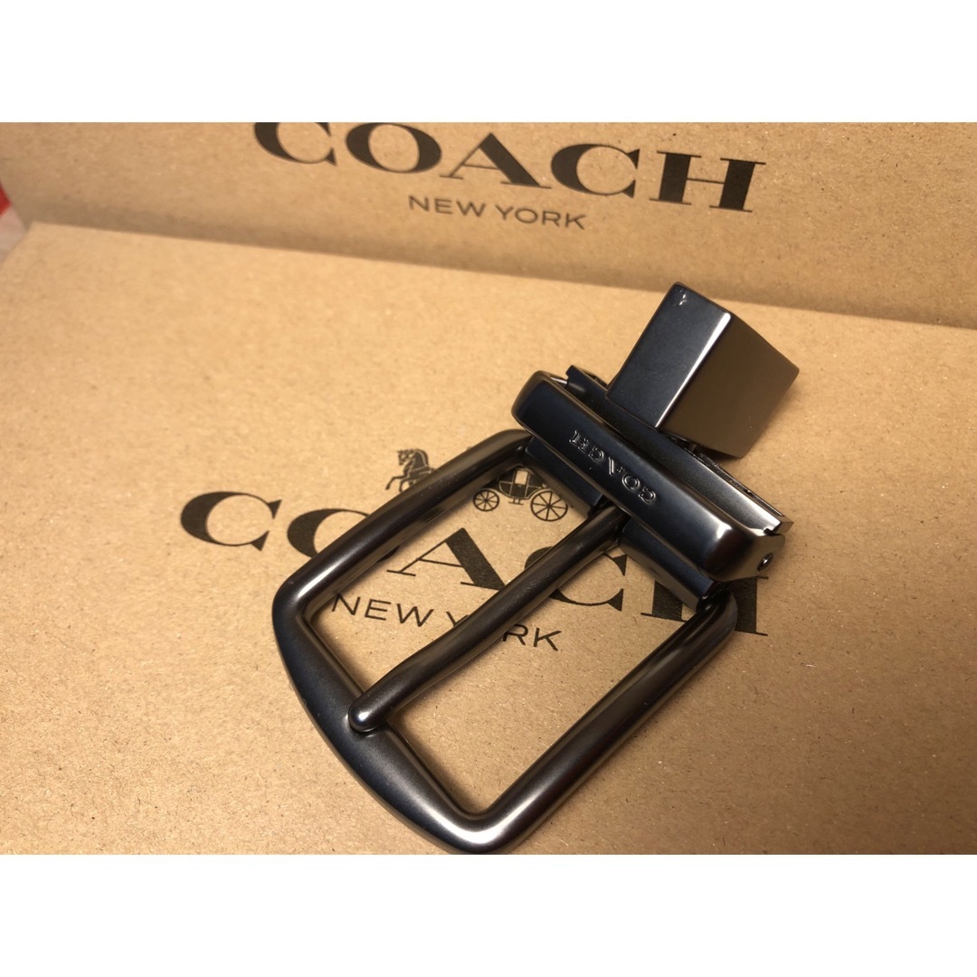 COACHコーチ新品正規品リバーシブルレザーベルト回転バックル