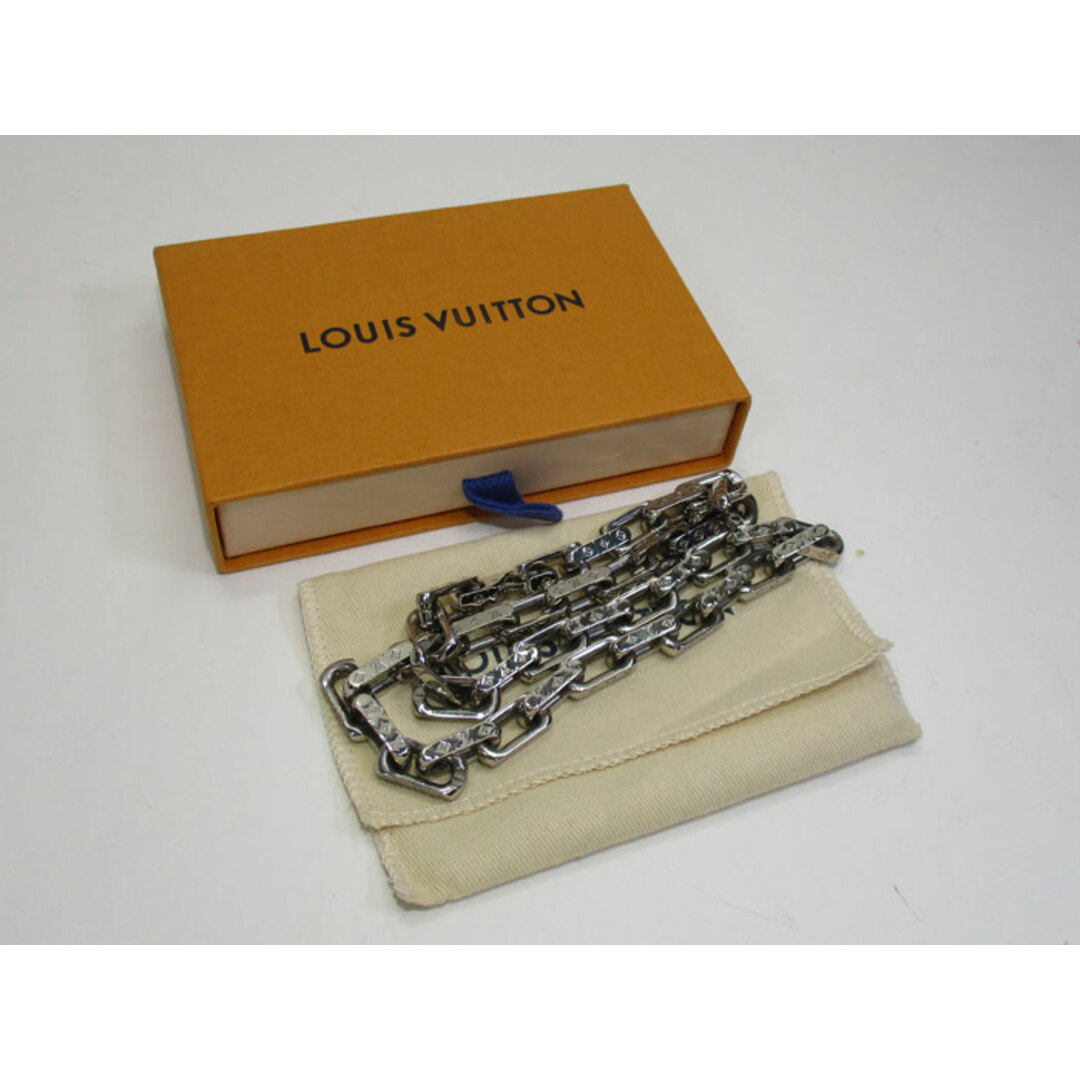 LOUIS VUITTON(ルイヴィトン)のLOUIS VUITTON ネックレス コリエ チェーン モノグラム シルバー メンズのアクセサリー(ネックレス)の商品写真