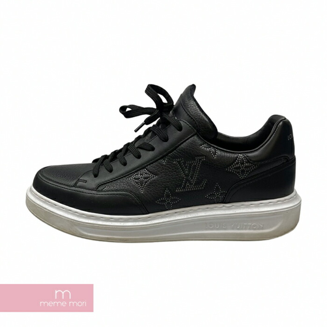 LOUIS VUITTON(ルイヴィトン)のLOUIS VUITTON Beverly Hills Sneaker 1AAQSP ルイヴィトン ビバリーヒルズ・ラインスニーカー ローカット レザー モノグラム 切替 ブラック サイズ8.5【230713】【中古-B】【me04】 メンズの靴/シューズ(スニーカー)の商品写真