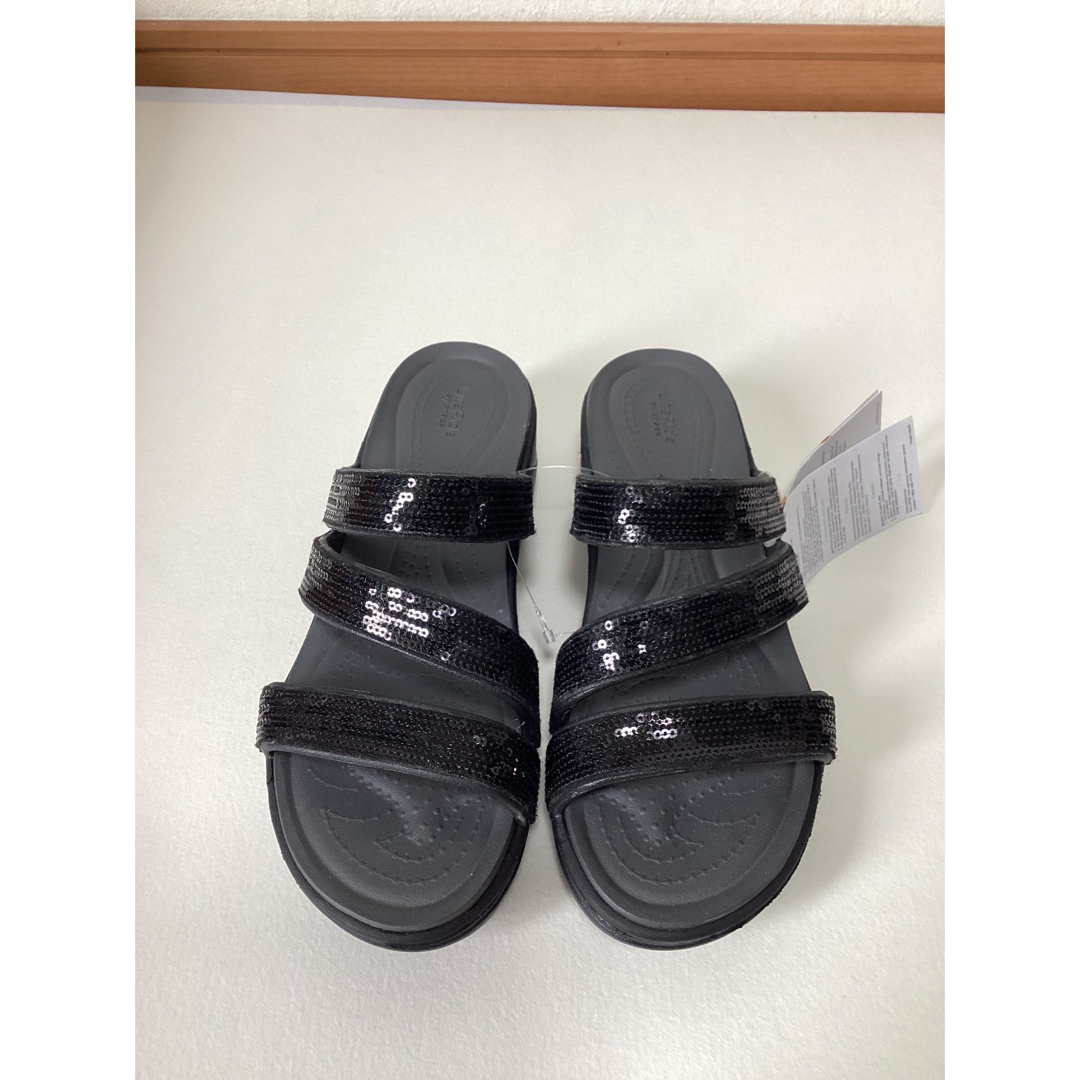 crocs - crocs LiteRide スパンコール サンダル size W8(24cm)の通販