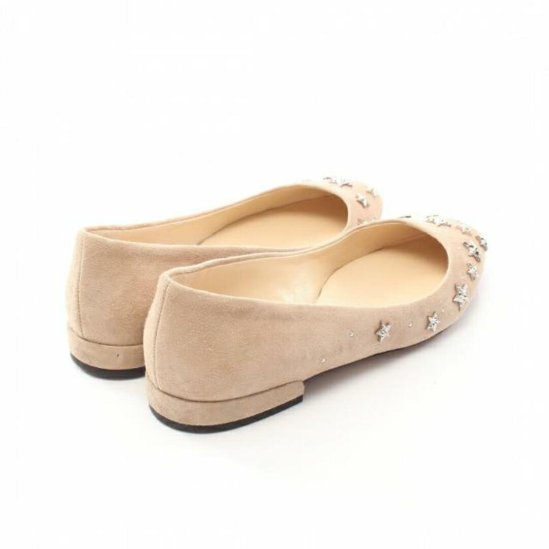 JESSIE FLAT フラットシューズ スエード ベージュ スタースタッズ