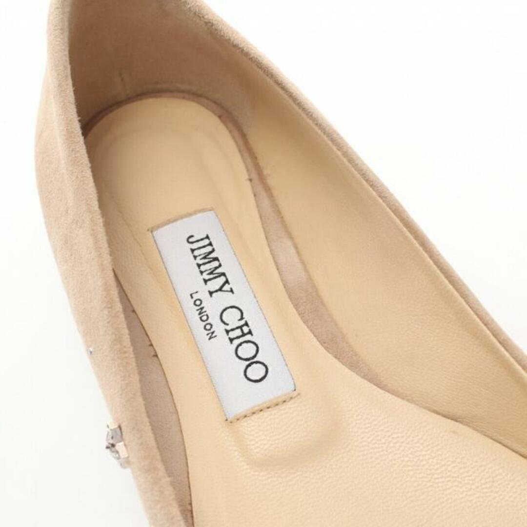 JESSIE FLAT フラットシューズ スエード ベージュ スタースタッズ