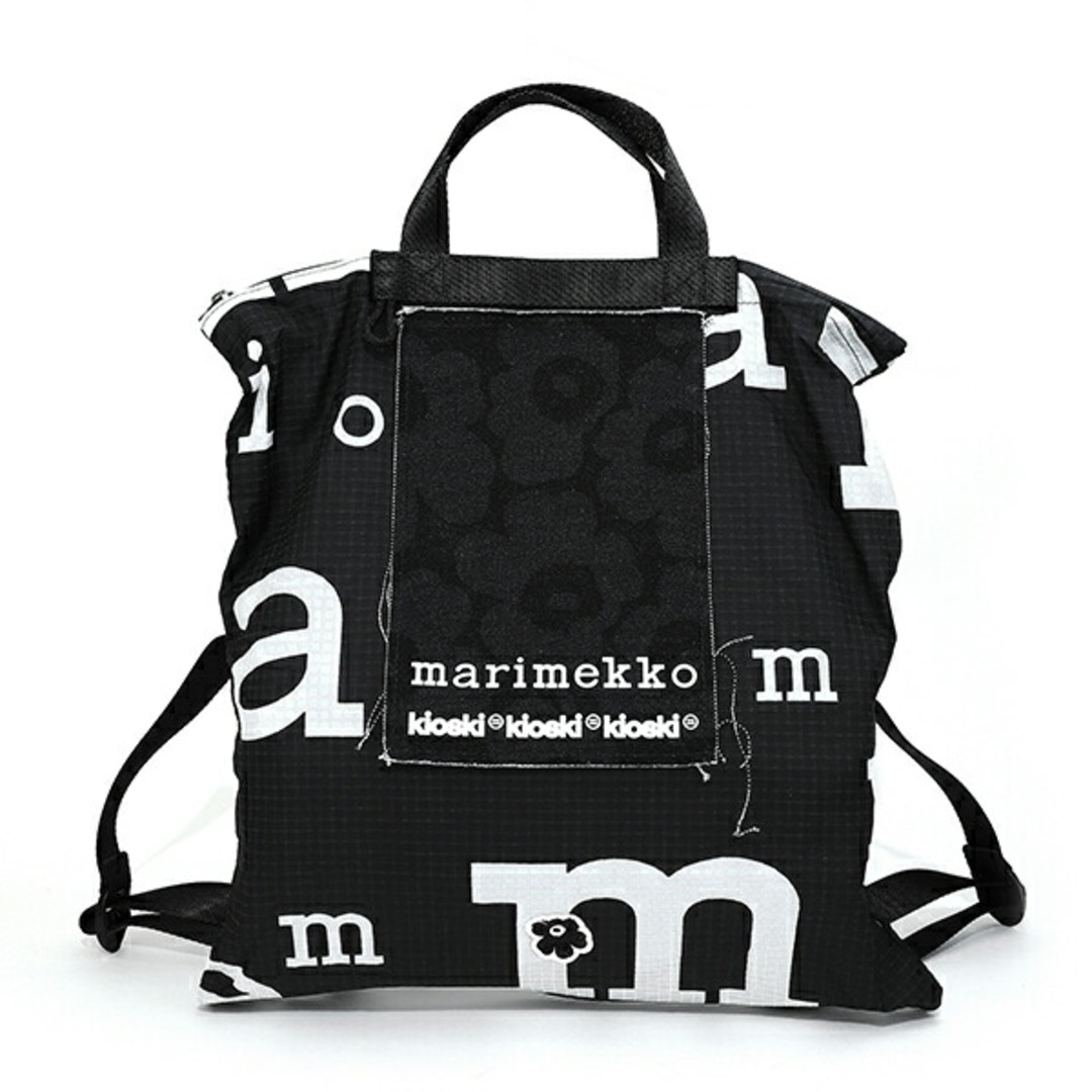 新品 マリメッコ Marimekko リュックサック ファニー B-PACK MARIMERKKI ブラック/ホワイト | フリマアプリ ラクマ