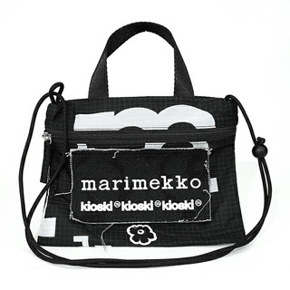 マリメッコ(marimekko)の新品 マリメッコ Marimekko ショルダーバッグ ファニー CROSS POCKET MARIMERKKI ブラック/ホワイト(ショルダーバッグ)