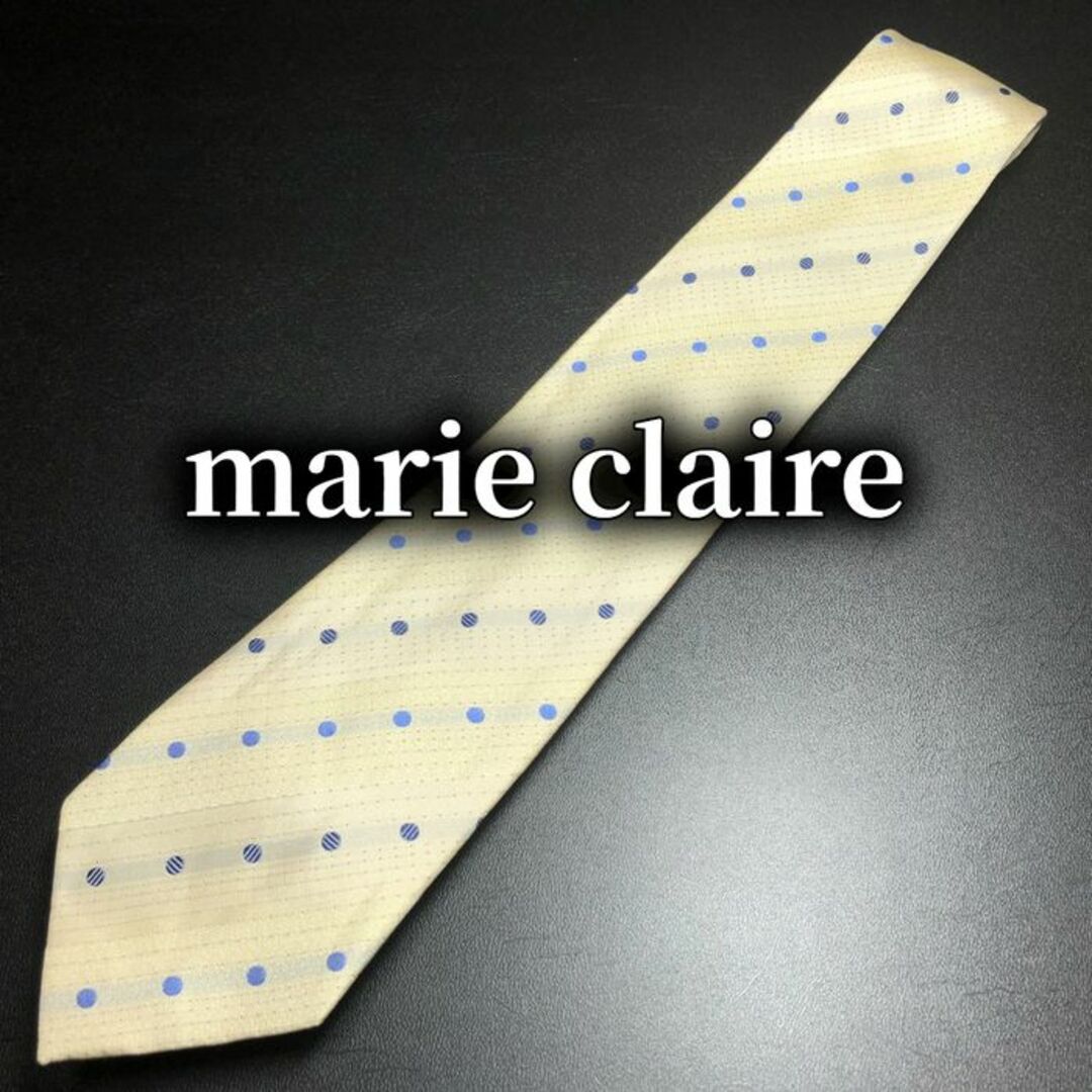 Marie Claire(マリクレール)のマリクレール ドット ライトイエロー ネクタイ B103-K21 メンズのファッション小物(ネクタイ)の商品写真
