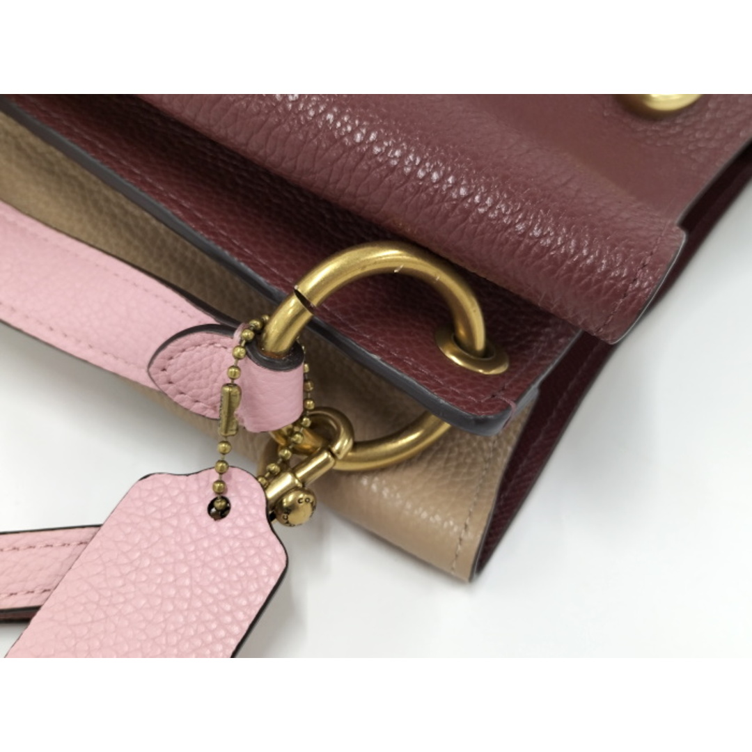 COACH(コーチ)のCOACH 2WAY ショルダーバッグ PVC ベージュ ボルドー 5141 レディースのバッグ(その他)の商品写真