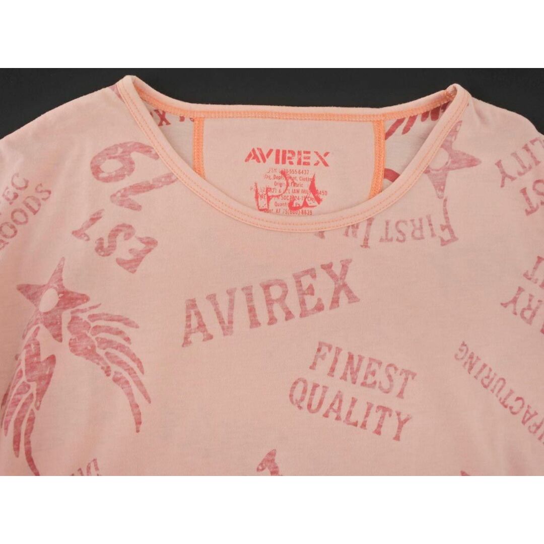 AVIREX(アヴィレックス)のAVIREX アヴィレックス プリント Tシャツ sizeL/ピンク ■◆ メンズ メンズのトップス(Tシャツ/カットソー(半袖/袖なし))の商品写真