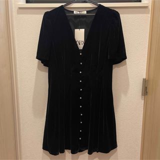 ザラ(ZARA)のZARA ベロア　ワンピース　ドレス　ザラ(ひざ丈ワンピース)