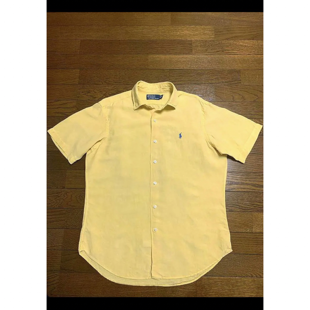 ラルフローレン　最高級リネン　麻　半袖シャツ　M POLO RALPH LAUREN - ラルフローレン 最高級リネン 麻 半袖