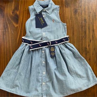 ポロラルフローレン(POLO RALPH LAUREN)の新品タグ付 ラルフローレン❤︎デニム ワンピース 4T(ワンピース)