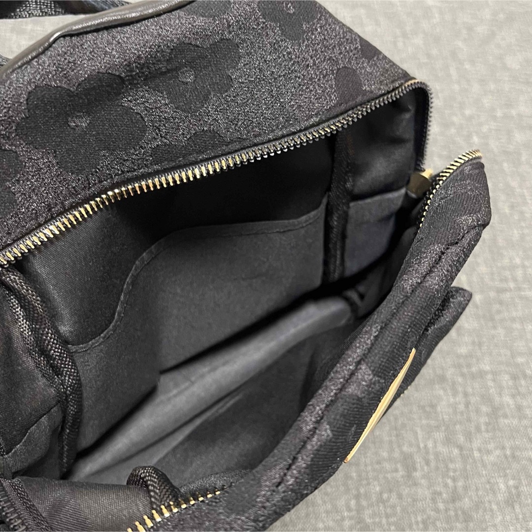 【⭐️ラスト1点⭐️】リュックサック 花柄 黒 子供 小さい 可愛い バッグ レディースのバッグ(リュック/バックパック)の商品写真