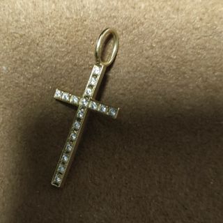 スタージュエリー(STAR JEWELRY)のsjx ダイヤモンド　ネックレストップ　クロス　K18(ブレスレット)