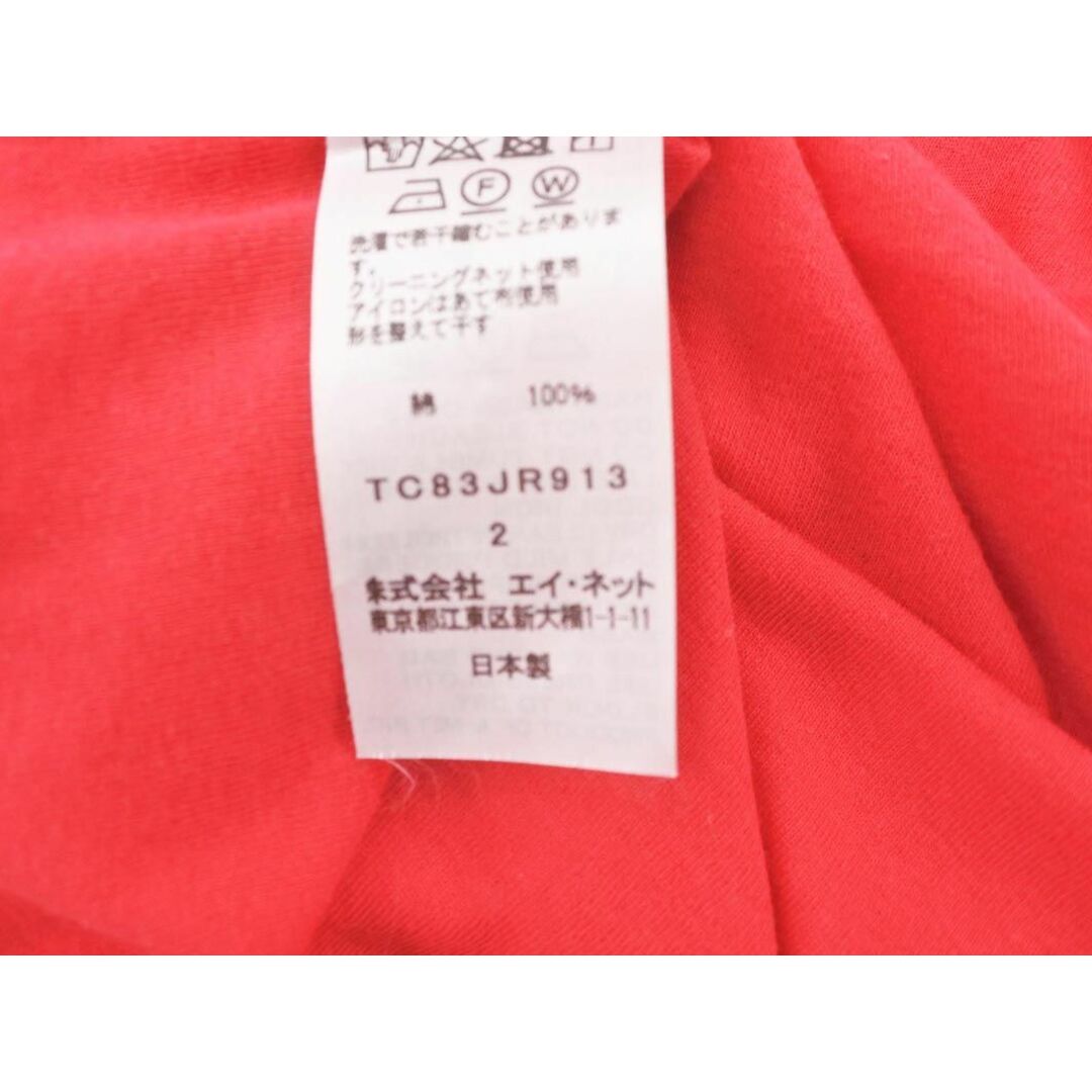 TSUMORI CHISATO(ツモリチサト)のTSUMORI CHISATO ツモリチサト ノースリーブ カットソー size2/赤 ■◆ レディース レディースのトップス(カットソー(半袖/袖なし))の商品写真