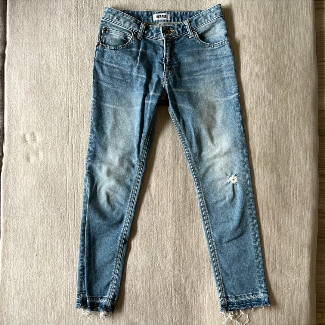 ひゃんHERFEE  SLIM TAPERED DENIM サイズ0 デニム