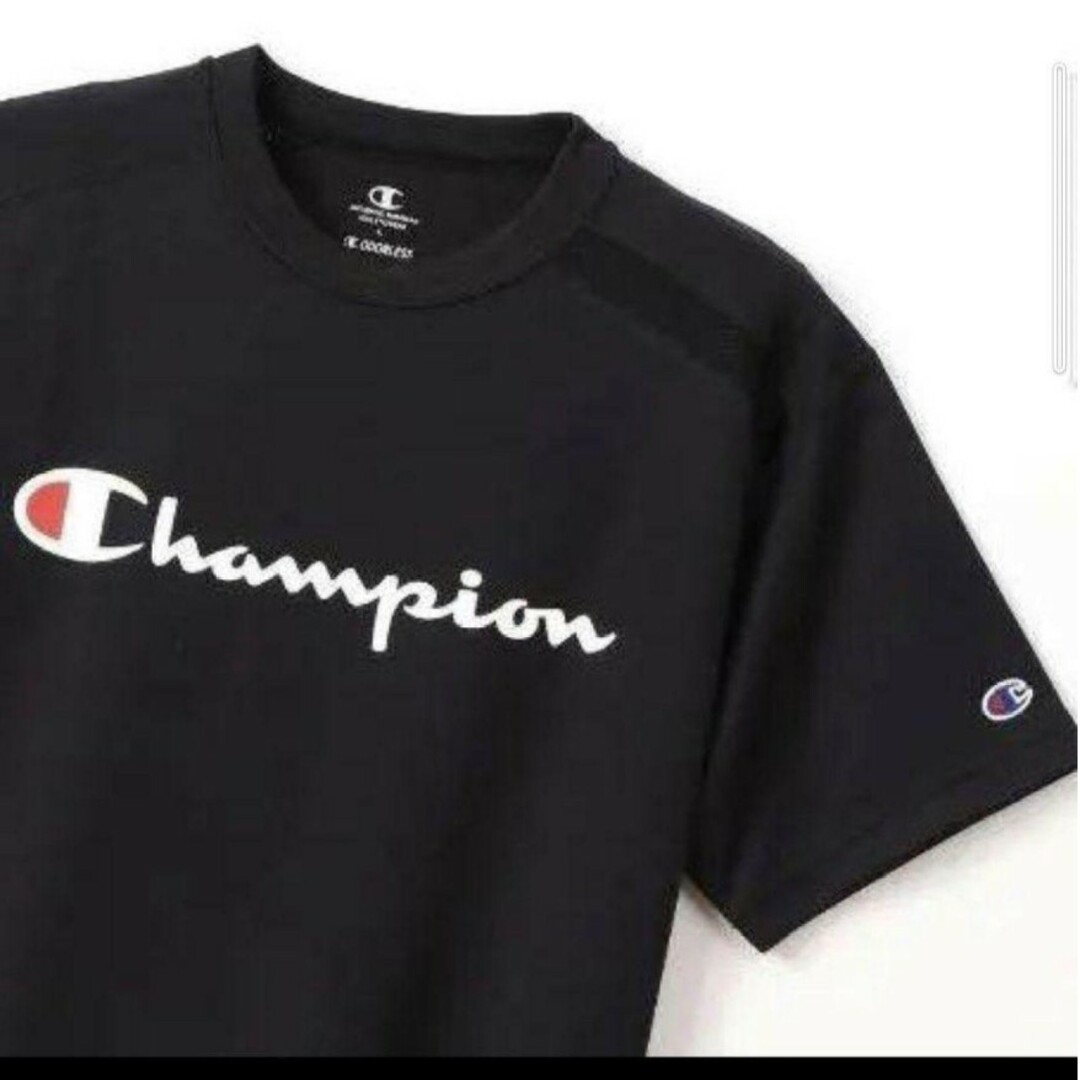 新品 希少L Champion training DRY shirt 肩メッシ黒 メンズのトップス(Tシャツ/カットソー(半袖/袖なし))の商品写真