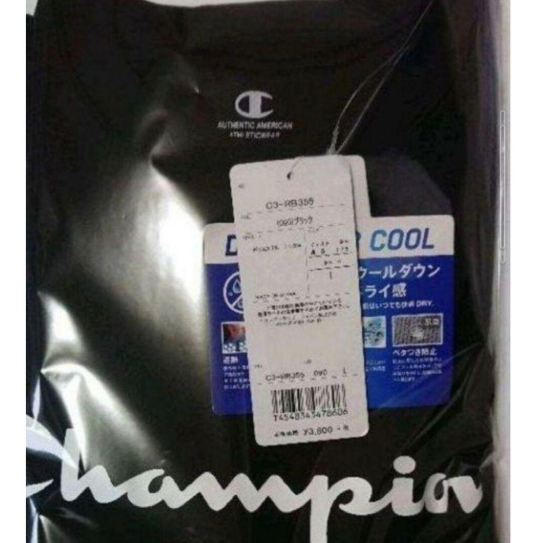新品 希少L Champion training DRY shirt 肩メッシ黒 メンズのトップス(Tシャツ/カットソー(半袖/袖なし))の商品写真