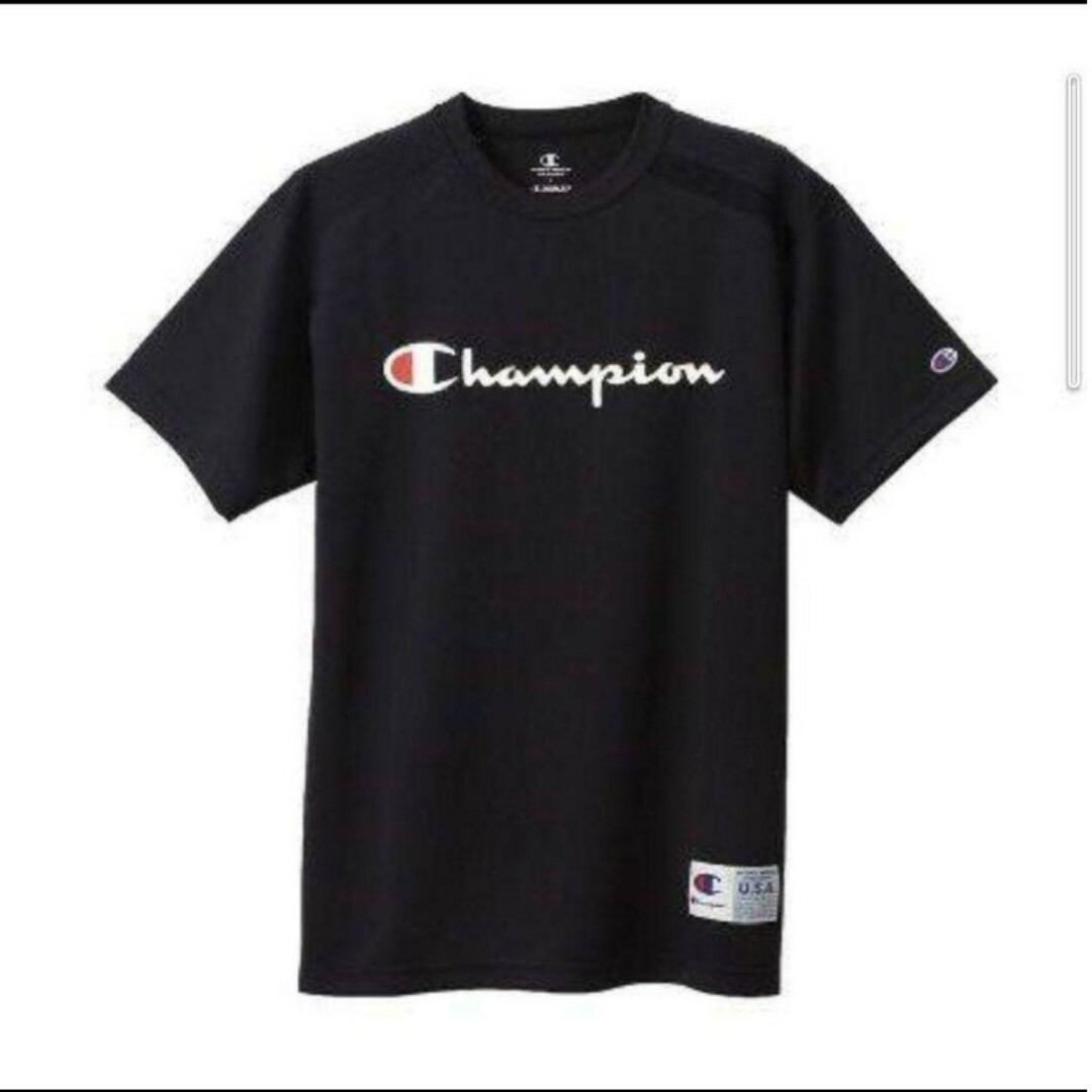 新品 希少L Champion training DRY shirt 肩メッシ黒 メンズのトップス(Tシャツ/カットソー(半袖/袖なし))の商品写真