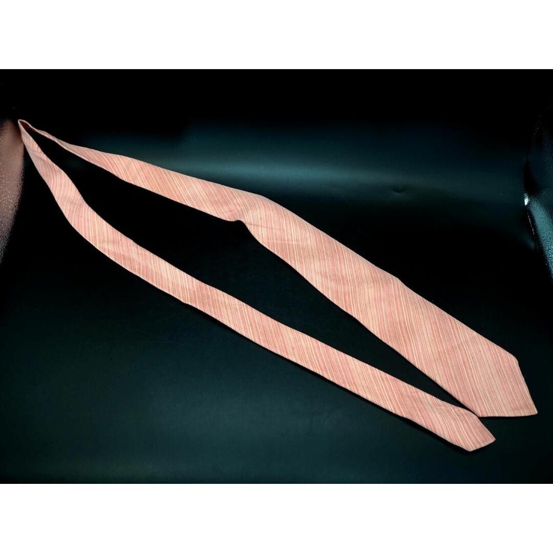 ヒューゴ･ボス リネン混 ストライプ ネクタイ ピンク ■◆ メンズ メンズのファッション小物(ネクタイ)の商品写真