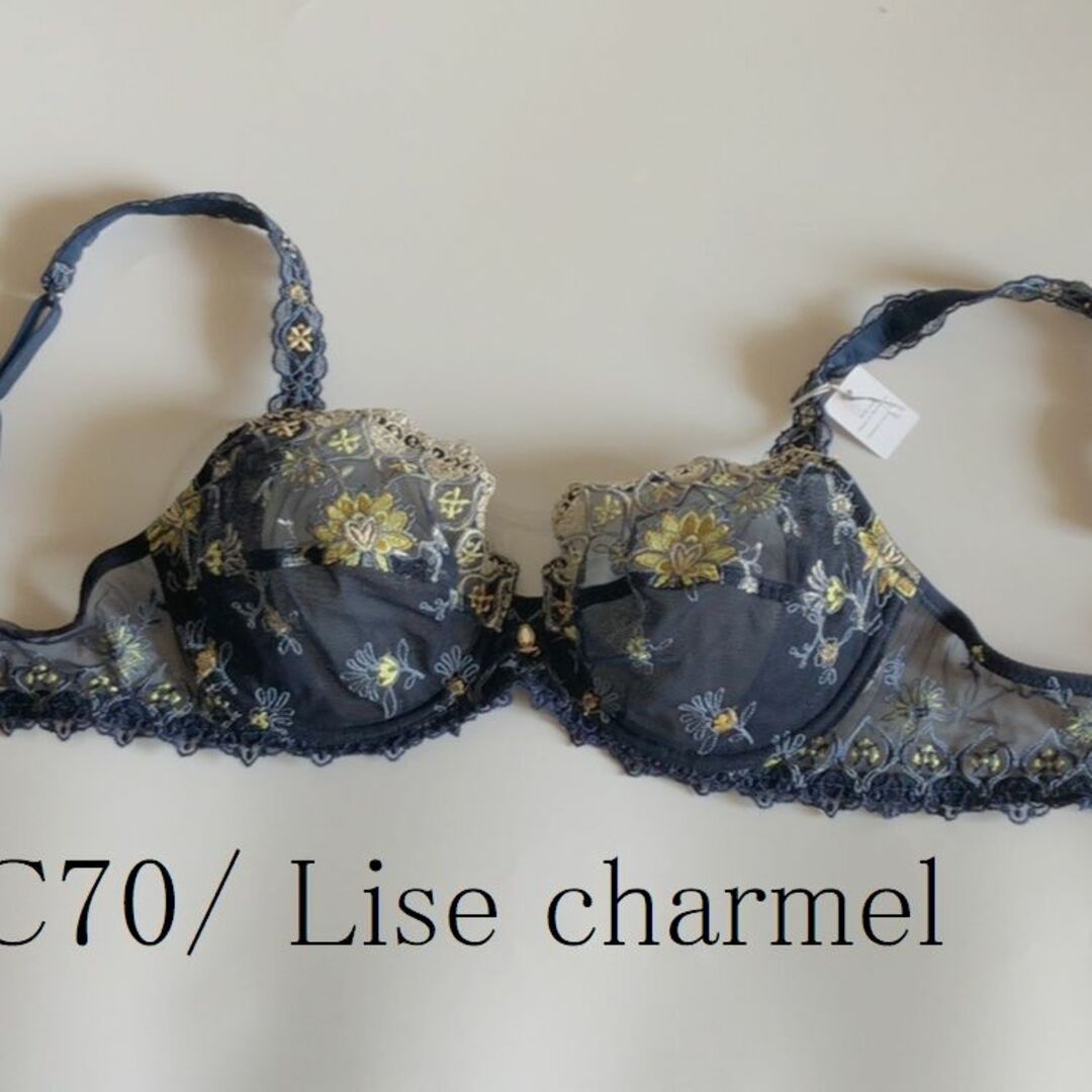 C70☆リズシャルメル Lise charmel/グラフィックなエナメル細工ブラ レディースの下着/アンダーウェア(ブラ)の商品写真