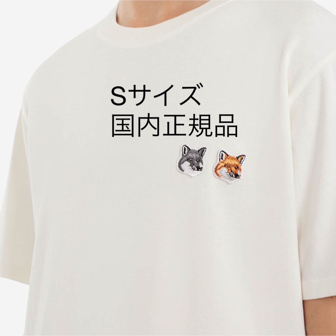 メゾン キツネ ダブルフォックスヘッド パッチ クラシック Tシャツ sサイズ