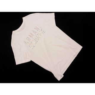 アルマーニエクスチェンジ(ARMANI EXCHANGE)のARMANI EXCHANGE アルマーニエクスチェンジ ホロ ロゴ Tシャツ sizeM/白 ■◆ メンズ(Tシャツ/カットソー(半袖/袖なし))