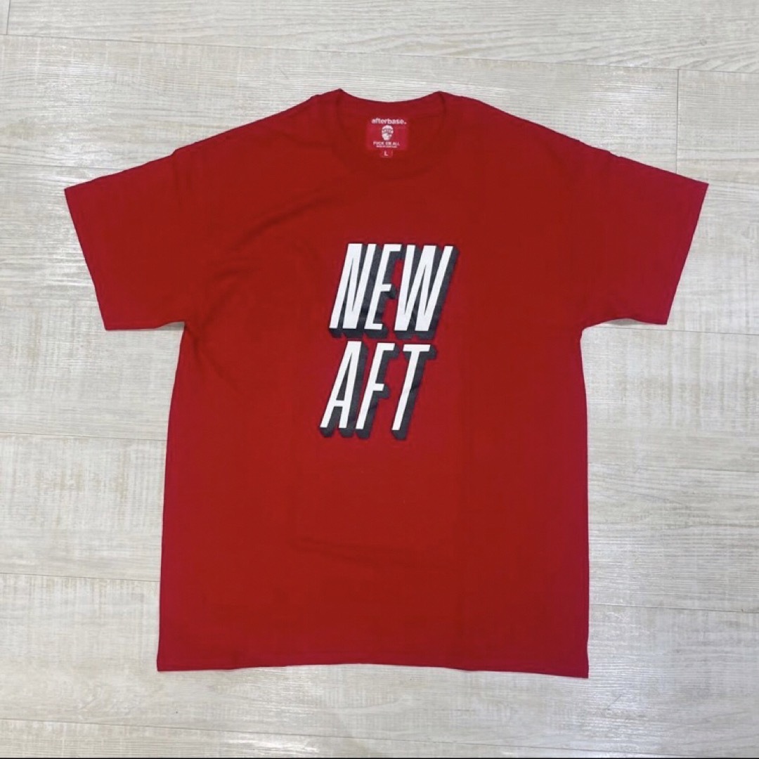 AFTERBASE(アフターベース)の新品 afterbase NEW AFT Tシャツ 赤 レッド サイズ L メンズのトップス(Tシャツ/カットソー(半袖/袖なし))の商品写真