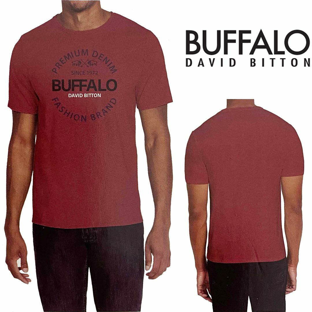 コストコ(コストコ)の新品 S ★ コストコ BUFFALO メンズ 半袖 Tシャツ ロゴ レッド メンズのトップス(Tシャツ/カットソー(半袖/袖なし))の商品写真