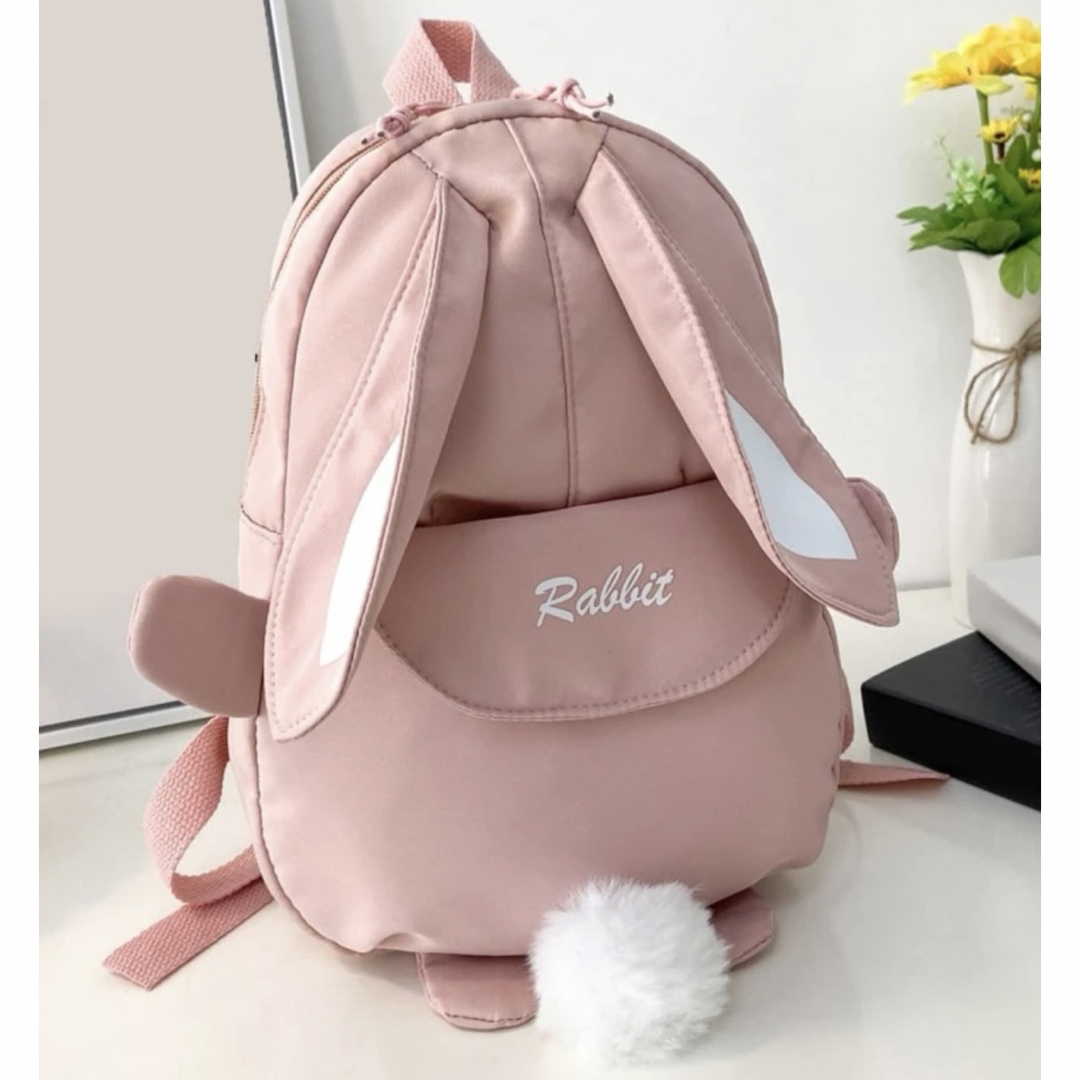 【⭐️早い者勝ち⭐️】リュックサック 黒 子供 うさぎ 可愛い 韓国 バッグ レディースのバッグ(リュック/バックパック)の商品写真