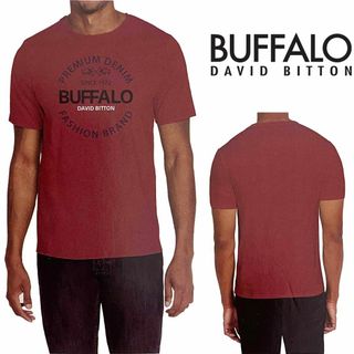 コストコ(コストコ)の新品 L ★ コストコ BUFFALO メンズ 半袖 Tシャツ ロゴ レッド(Tシャツ/カットソー(半袖/袖なし))