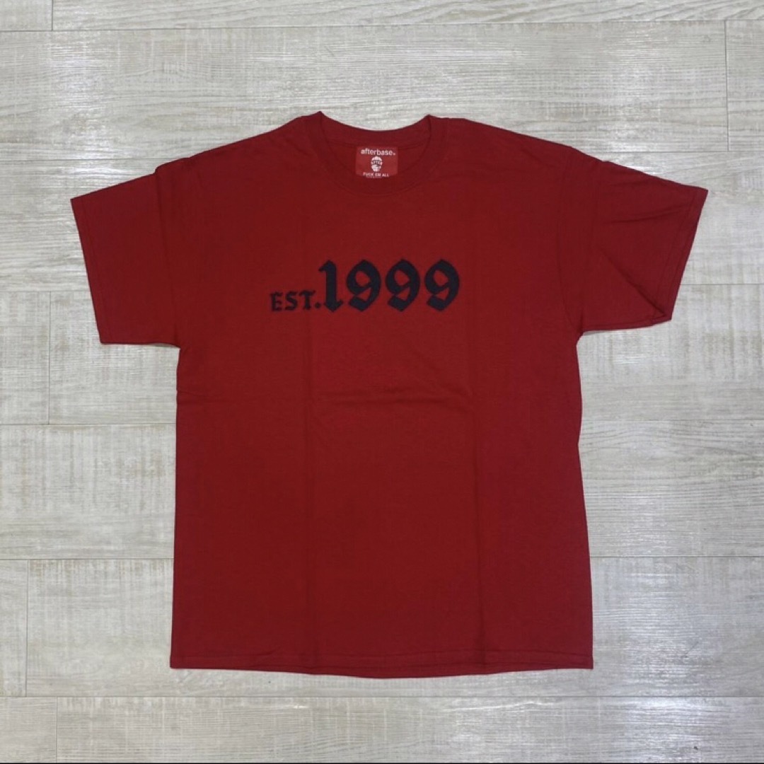 AFTERBASE(アフターベース)の新品 afterbase est 1999 Tシャツ サイズ L 赤 レッド メンズのトップス(Tシャツ/カットソー(半袖/袖なし))の商品写真