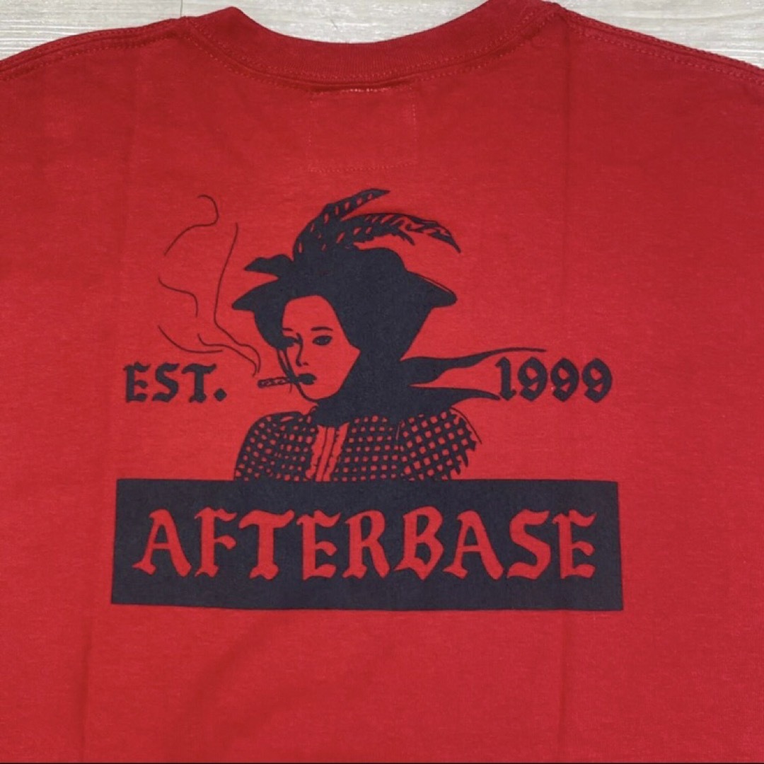 AFTERBASE(アフターベース)の新品 afterbase est 1999 Tシャツ サイズ L 赤 レッド メンズのトップス(Tシャツ/カットソー(半袖/袖なし))の商品写真