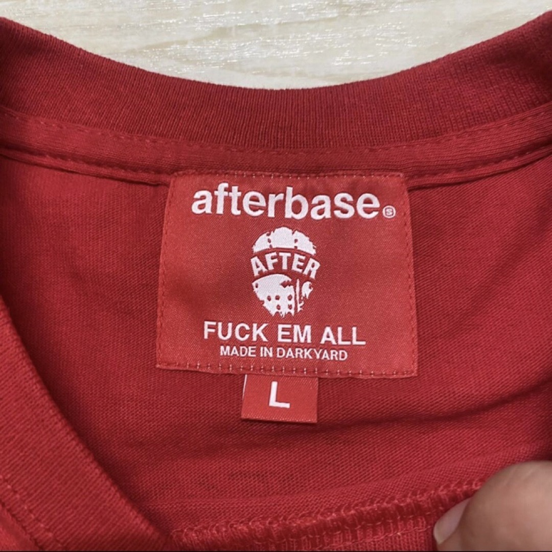 AFTERBASE(アフターベース)の新品 afterbase est 1999 Tシャツ サイズ L 赤 レッド メンズのトップス(Tシャツ/カットソー(半袖/袖なし))の商品写真